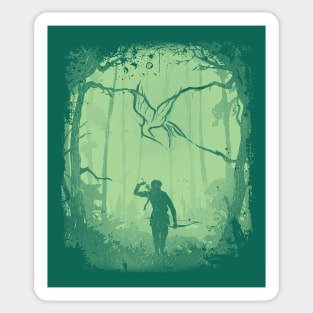 Hunger Games Woods - Green Sticker